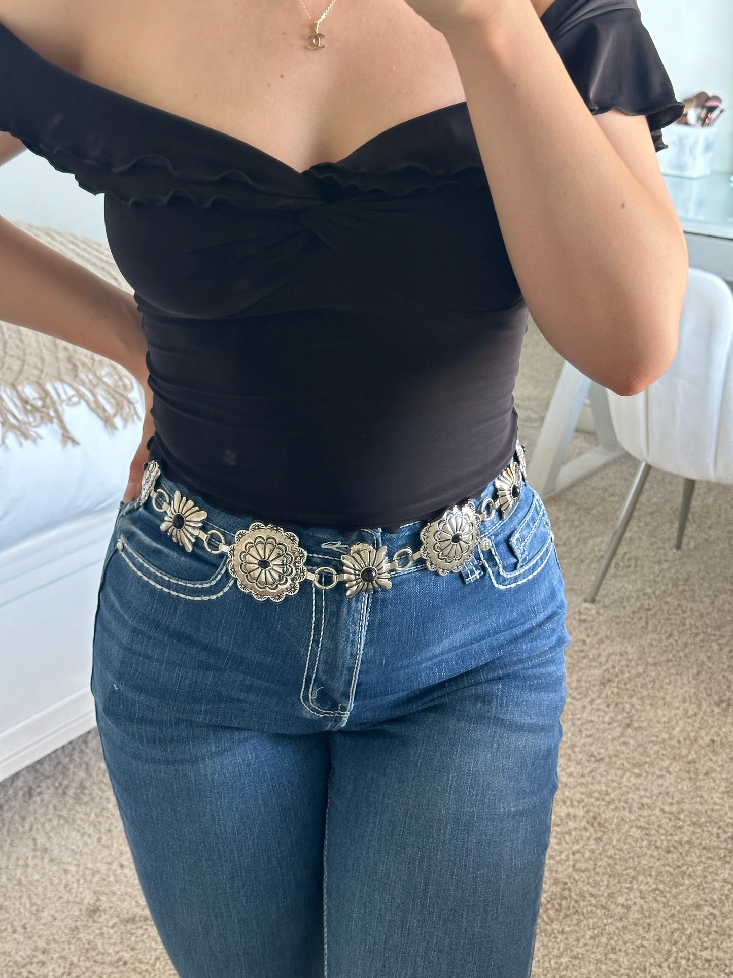 Black Metal Belt
