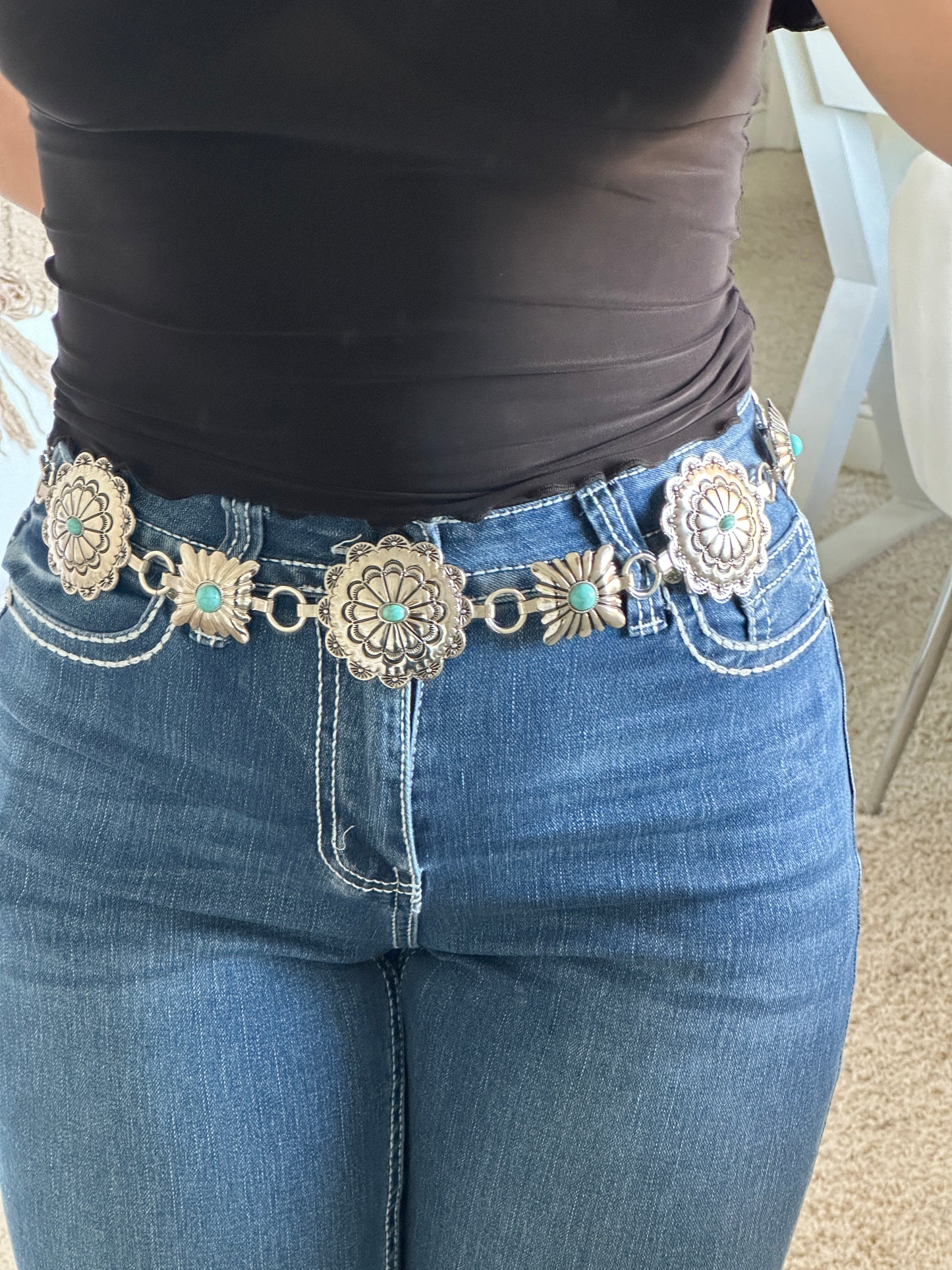 Turquoise Metal Belt
