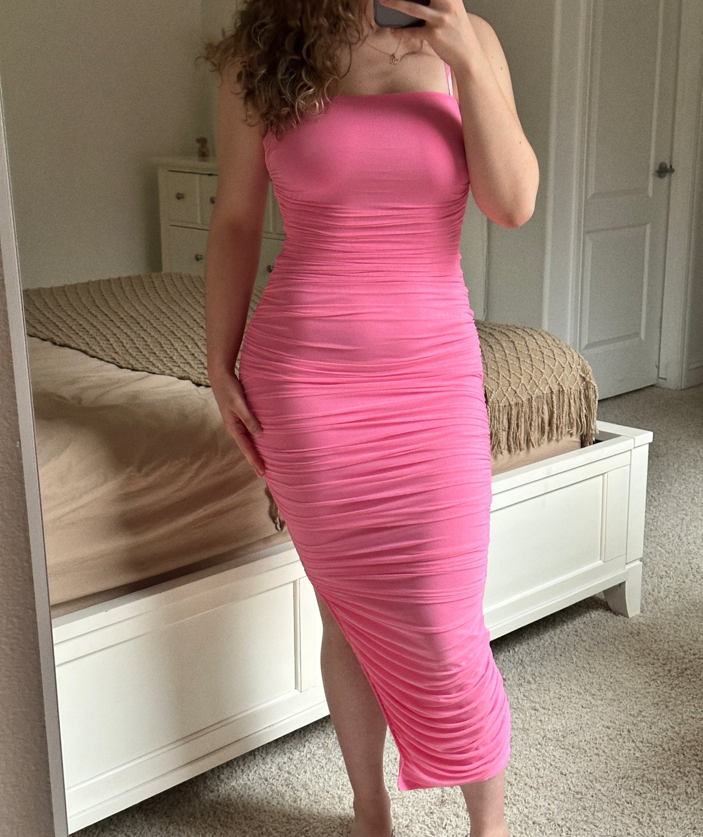 Stephanie Midi Dress (pink)