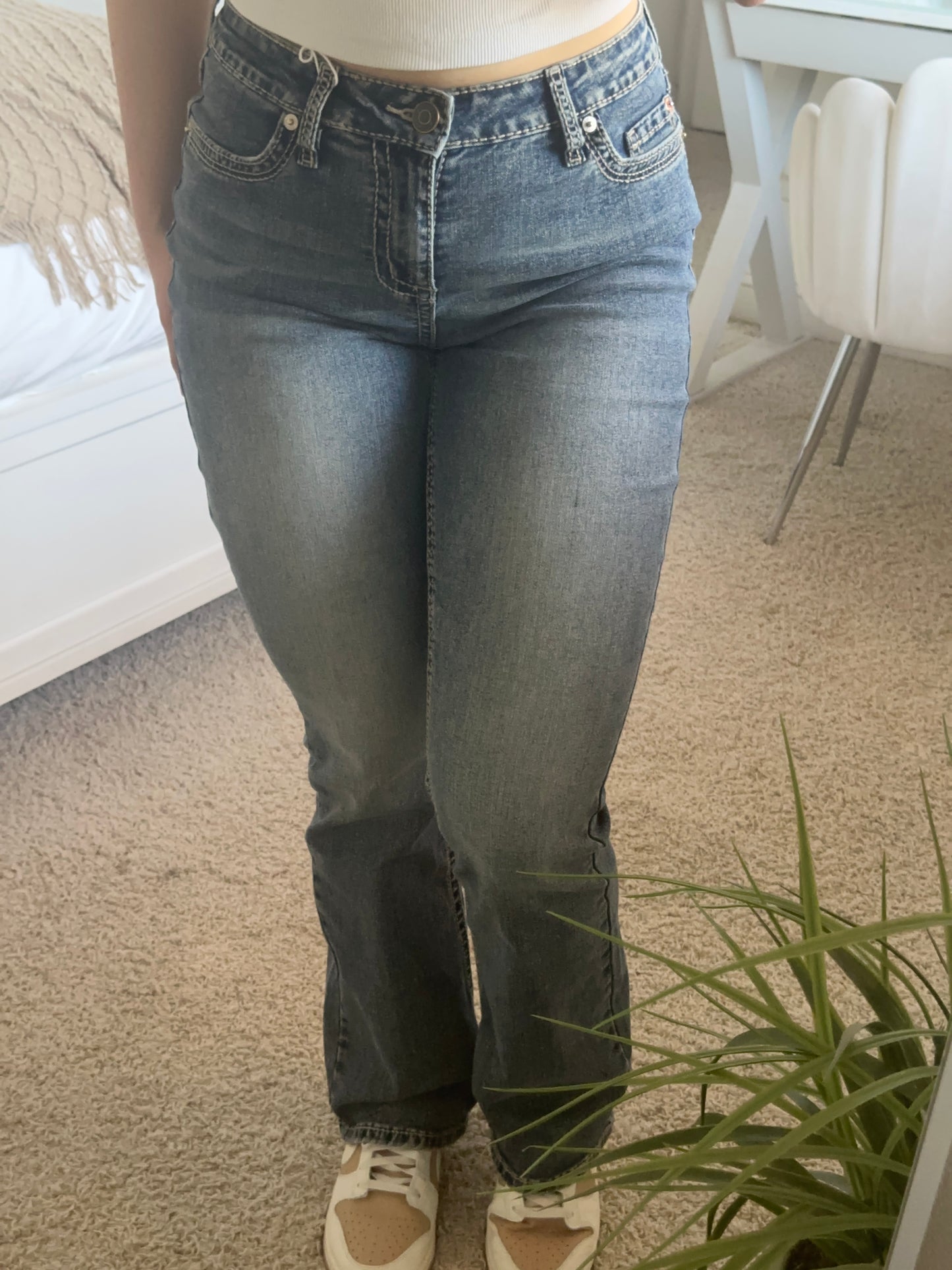 Bailame Bootcut Jeans (Light Wash)