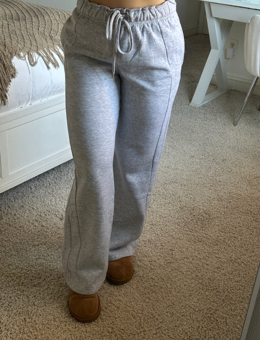 Scuba Wide Leg Sweatpants (grey)