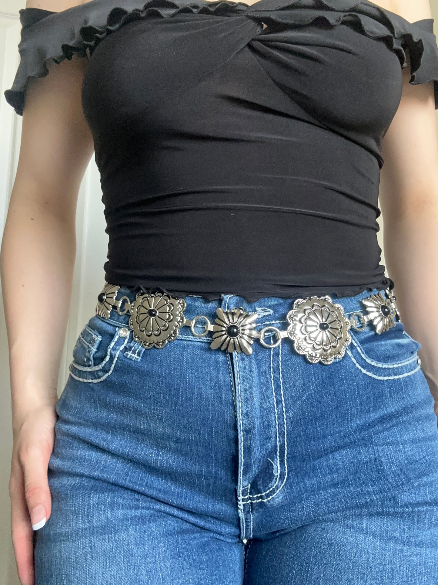 Black Metal Belt