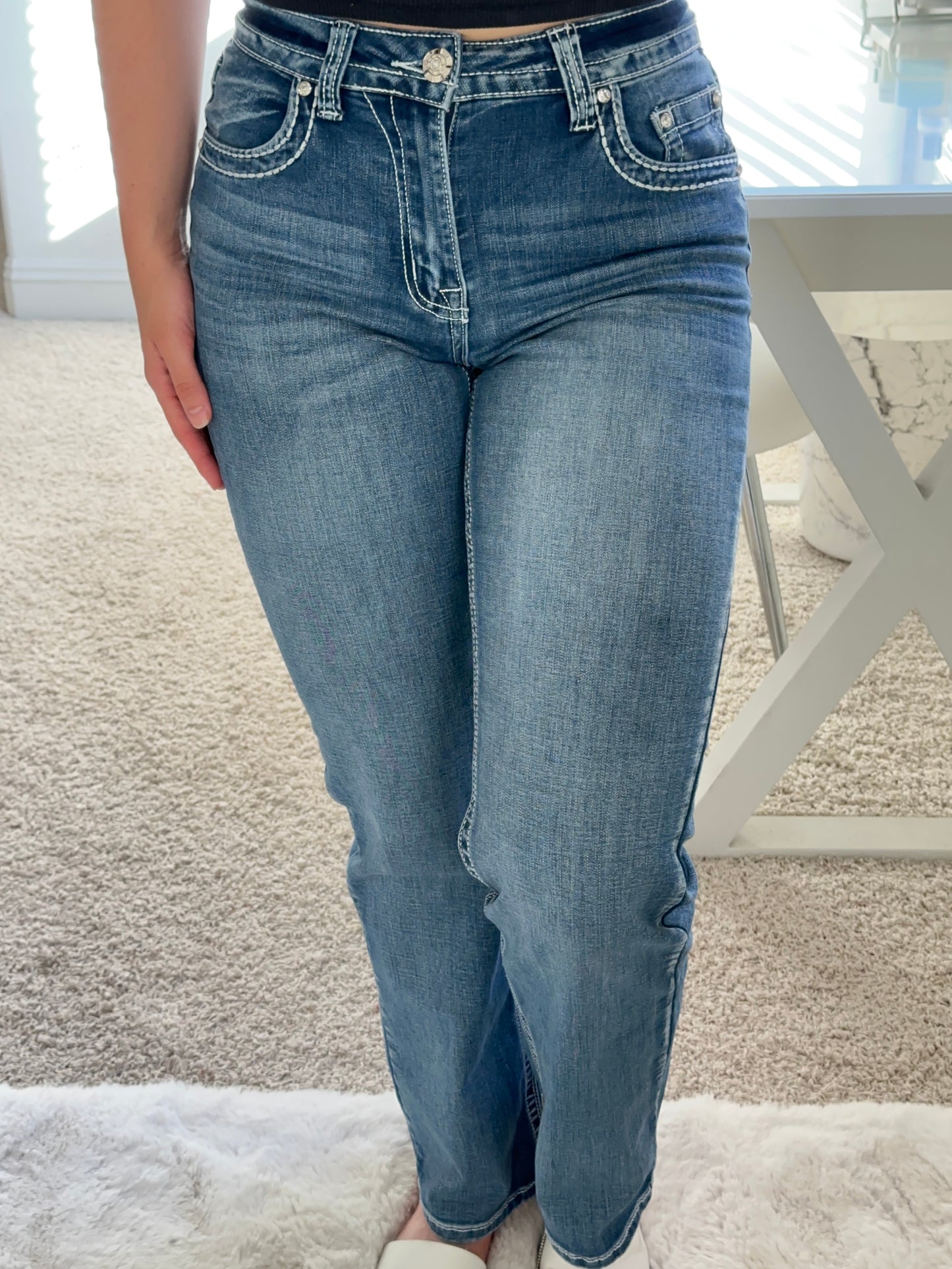 Coral Bling Jeans