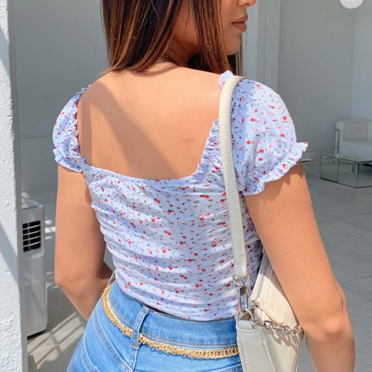 Lemony Top (baby blue)