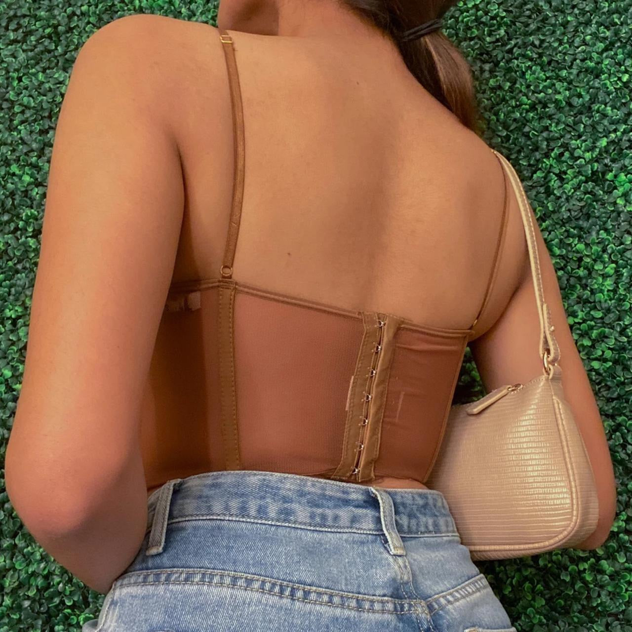 Zara Corset Top (coffee)